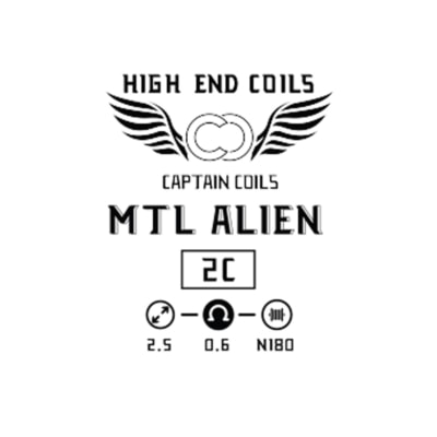 MTL Alien 0.6ohm Handcrafted By Captain Coils