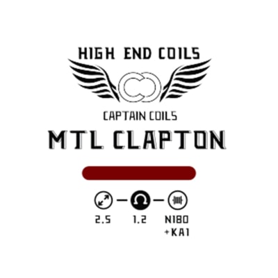 MTL Clapton 1.2ohm Handcrafted By Captain Coils