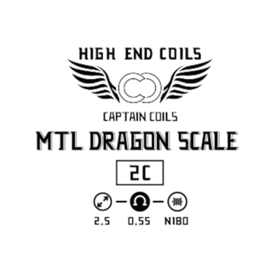 MTL Dragon Scale 0.55ohm Handcrafted By Captain Coils