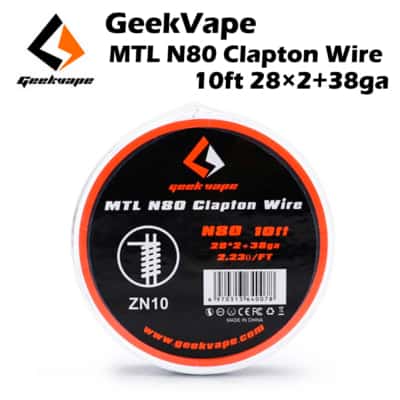 Geek Vape MTL N80 Clapton Wire 10ft