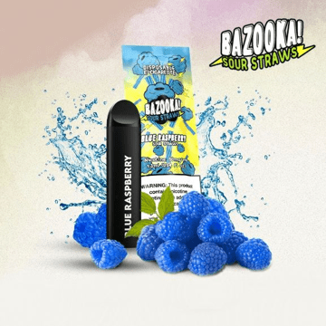 Blue Raspberry By Bazooka Sour Straws Disposable Pod