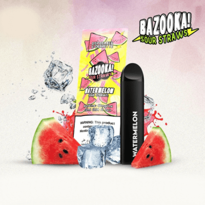 Watermelon By Bazooka Sour Straws Disposable Pod