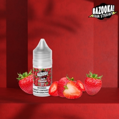 Strawberry SaltNic By Bazooka Sour Straws