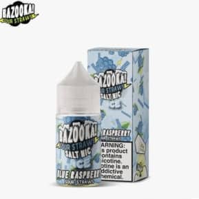 Blue Raspberry Ice SaltNic By Bazooka Sour Straws