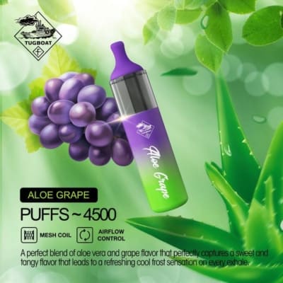 Aloe Grape By Tugboat EVO Disposable Pod 4500 Puffs