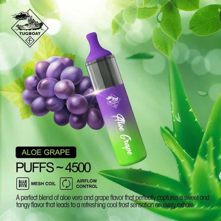 Aloe Grape By Tugboat EVO Disposable Pod 4500 Puffs