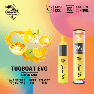 Lemon Tart By Tugboat EVO Disposable Pod 4500 Puffs