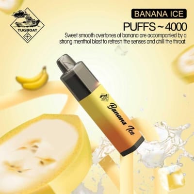 Banana Ice By TUGBOAT Mega Flow Disposable Pod 4000 Puffs