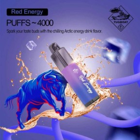 Red Energy By TUGBOAT Mega Flow Disposable Pod 4000 Puffs
