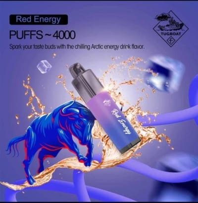 Red Energy By TUGBOAT Mega Flow Disposable Pod 4000 Puffs