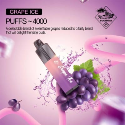 Grape Ice By TUGBOAT Mega Flow Disposable Pod 4000 Puffs