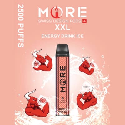 Energy Drink Ice By MORE XXL Disposable Pod 2500 Puffs
