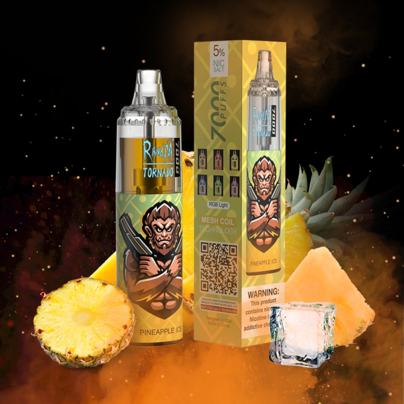 Pineapple Ice By Randm Tornado Disposable Pod Puffs Si Omar Vape Store