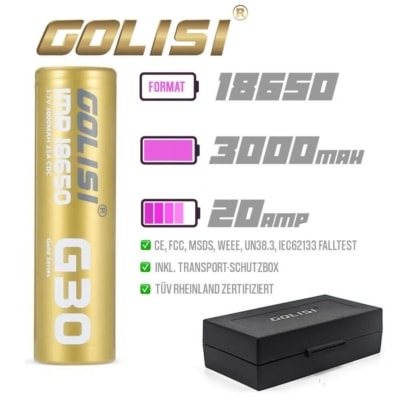 Golisi G30 18650 | 3000mAh Battery