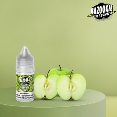 Green Apple SaltNic By Bazooka Sour Straws