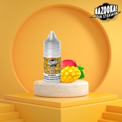 Mango SaltNic By Bazooka Sour Straws