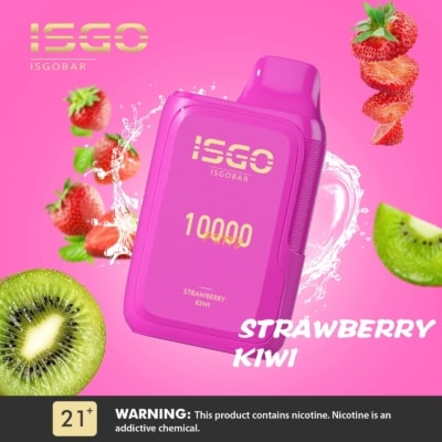 Strawberry Kiwi By ISGO Bar Disposable Pod 10000 Puffs