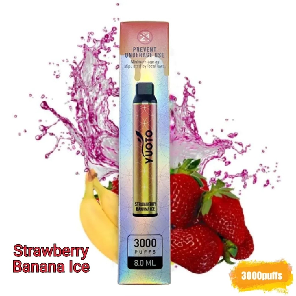 Strawberry banana ice By YUOTO Luscious Disposable Pod 3000 Puffs