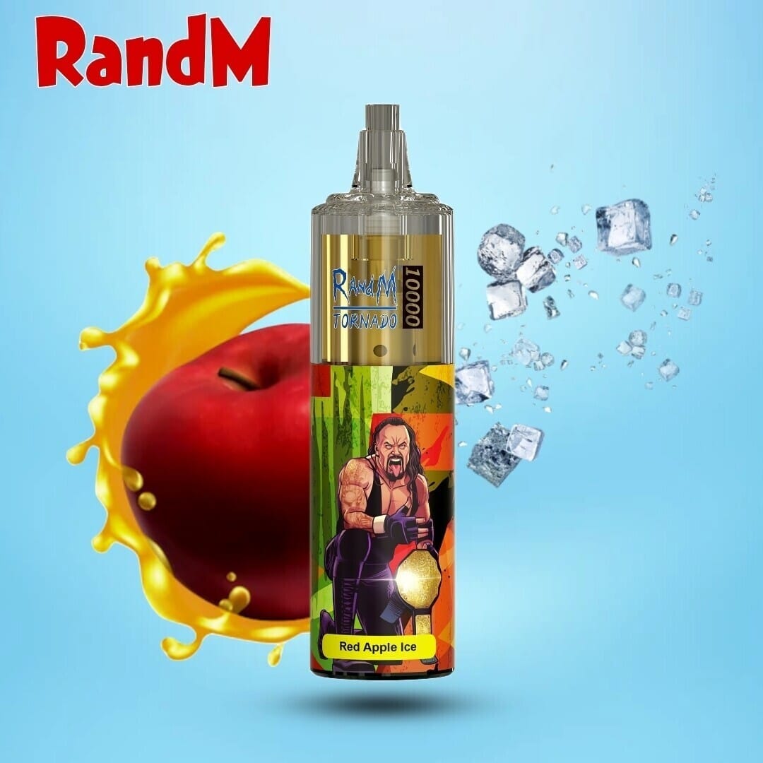 Red Apple Ice By RandM TORNADO Disposable Pod 10000 Puffs