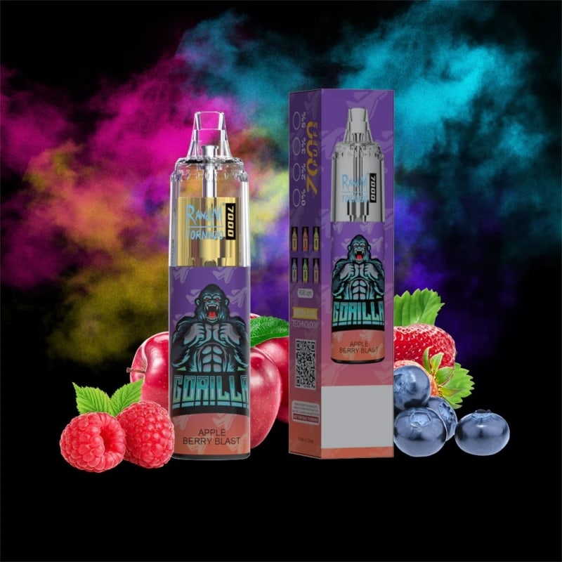 Blueberry Raspberry By RandM TORNADO Disposable Pod 7000 Puffs Si Omar Vape Store
