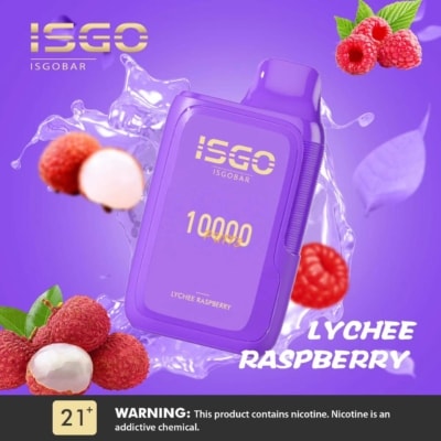Lychee Raspberry By ISGO Bar Disposable Pod 10000 Puffs