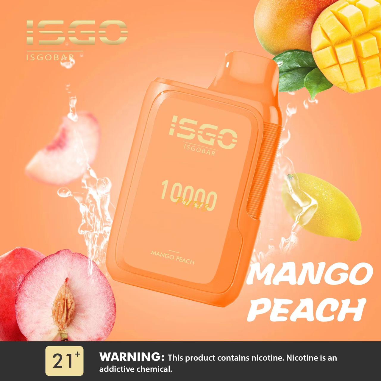 Mango Peach By ISGO Bar Disposable Pod 10000 Puffs