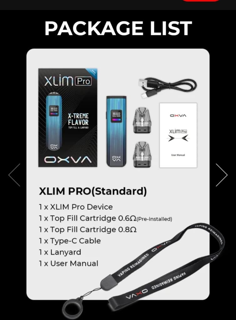 Oxva Xlim Pro W Pod System Si Omar Vape Store