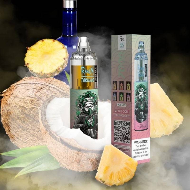Pina Colada Rum By RandM TORNADO Disposable Pod 7000 Puffs Si Omar