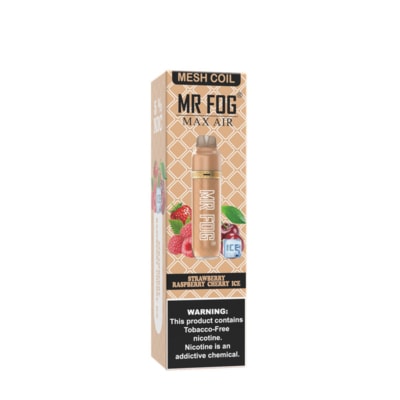 Strawberry Raspberry Cherry Ice By MR FOG MAX AIR 3000 Puffs Disposable Pod