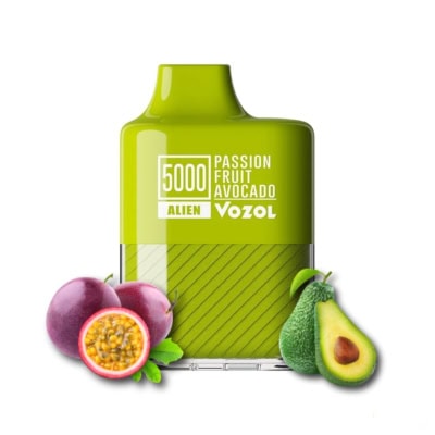 Passion Fruit Avocado By VOZOL Alien 5000 Puffs Disposable Pod