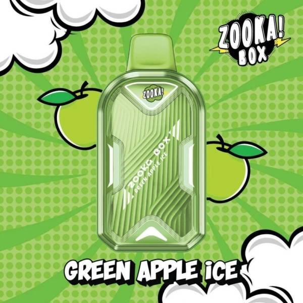 Green Apple Ice ZOOKA BOX By BAZOOKA 7000 Puffs Disposable Pod Si Omar Vape Store