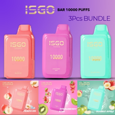 ISGO Bar Disposable Pod 10000 Puffs (3Pcs Bundle)
