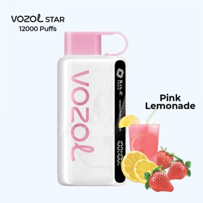 Pink Lemonade By VOZOL STAR 12000 Puffs Disposable Pod