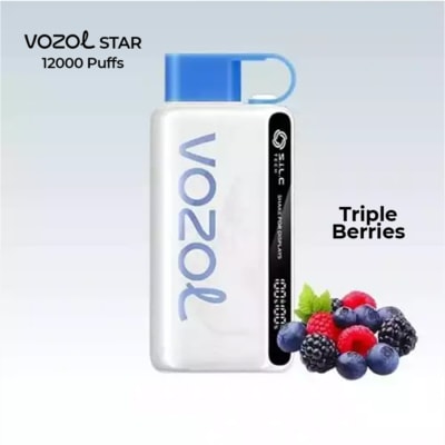 Triple Berries By VOZOL STAR 12000 Puffs Disposable Pod