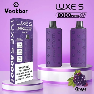 Grape By Vookbar Luxe S Disposable Pod 8000 Puffs