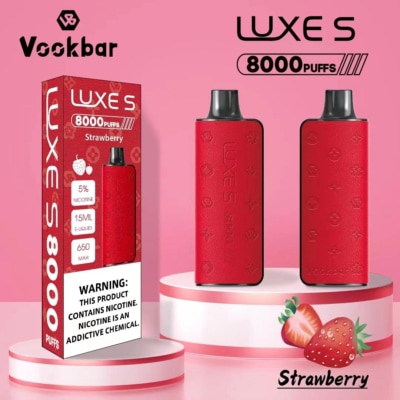 Strawberry By Vookbar Luxe S Disposable Pod 8000 Puffs