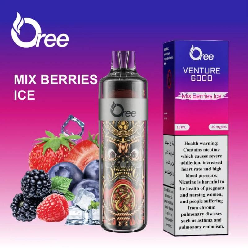 Mix Berries Ice By Oree Venture Disposable Pod 6000 Puffs Si Omar