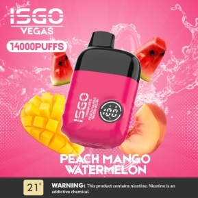 Peach Mango Watermelon By ISGO Vegas 14000 Puffs Disposable Pod