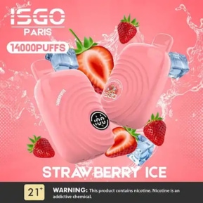 Strawberry Ice By ISGO Paris 14000 Puffs Disposable Pod