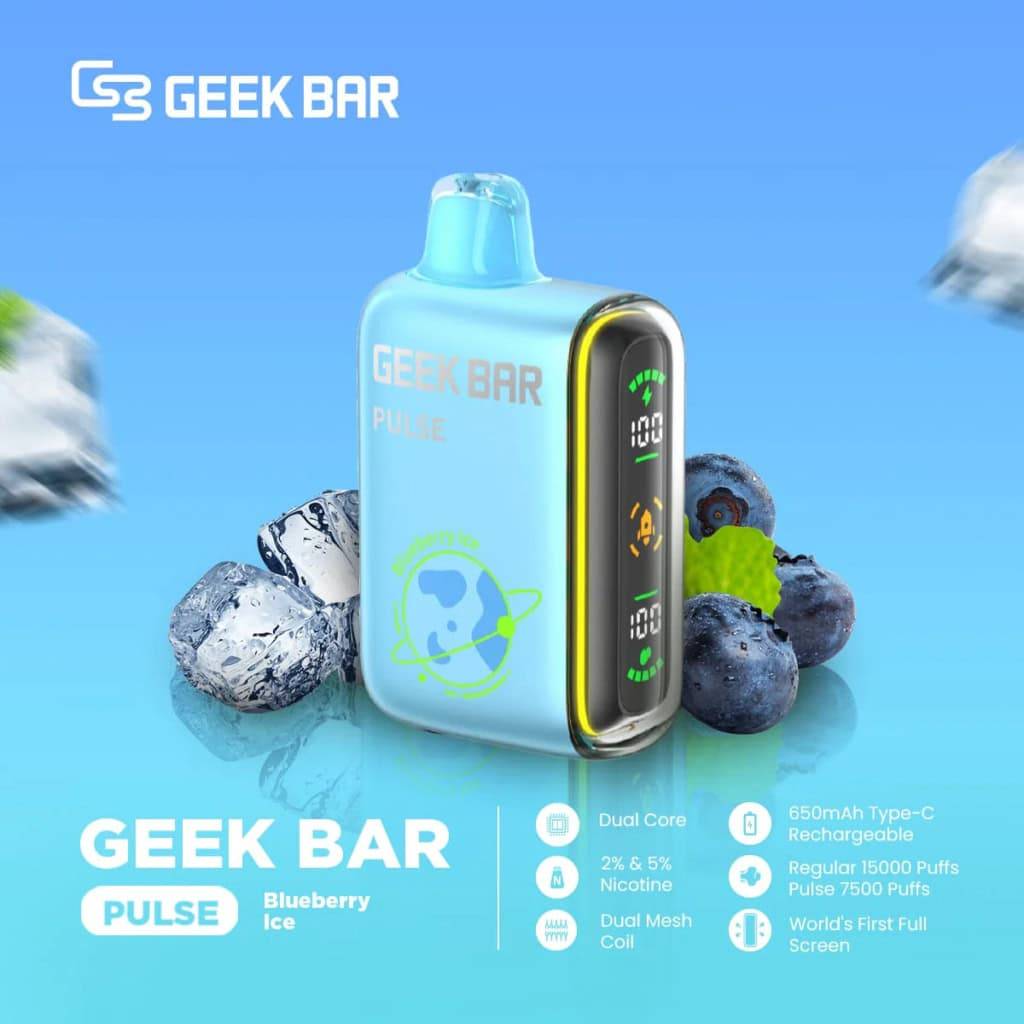 Blueberry Ice By GEEK BAR PULSE 15000 Puffs Disposable Pod | Si Omar ...