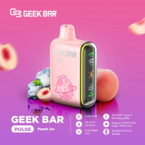 Peach Ice By GEEK BAR PULSE 15000 Puffs Disposable Pod