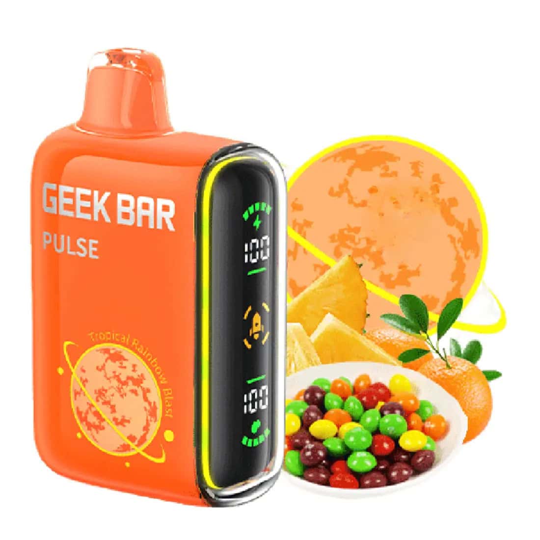 Tropical Rainbow Blast By GEEK BAR PULSE 15000 Puffs Disposable Pod Tropical Rainbow Blast By GEEK BAR PULSE 15000 Puffs Disposable Pod