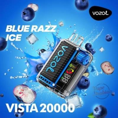 Blue Razz Ice By VOZOL VISTA 20000 Puffs Disposable Pod