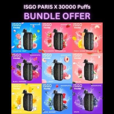 ISGO Paris X 30000 Puffs Disposable Pod Bundle Offer