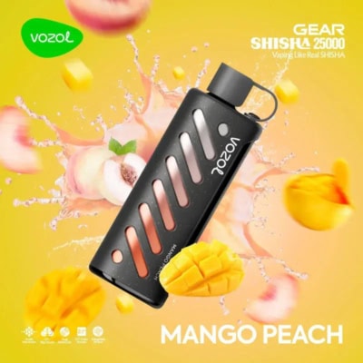 Mango Peach By VOZOL GEAR SHISHA 25000 Puffs Disposable Pod