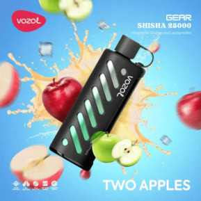 Two Apples By VOZOL GEAR SHISHA 25000 Puffs Disposable Pod