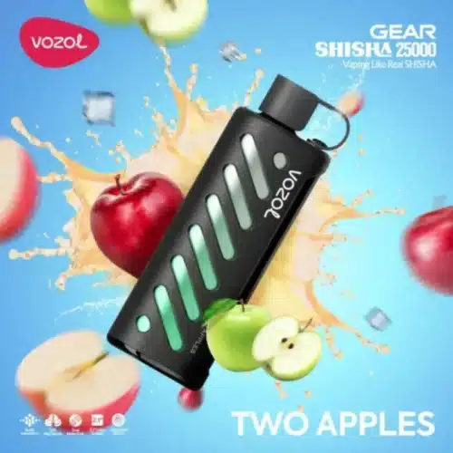 Two Apples By VOZOL GEAR SHISHA 25K Puffs Disposable Pod