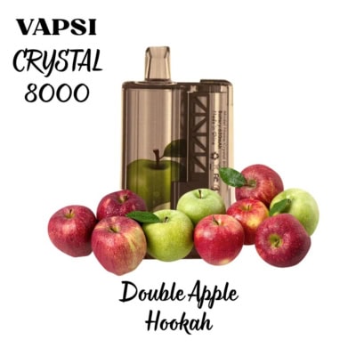 Double Apple Hookah By Vapsi Crystal 8000 Puffs Disposable Pod