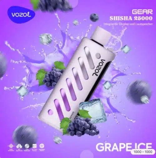 Grape Ice By VOZOL GEAR SHISHA 25K Puffs Disposable Pod