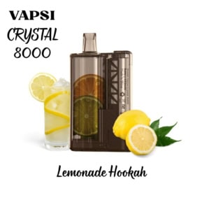 Lemonade Hookah By Vapsi Crystal 8000 Puffs Disposable Pod